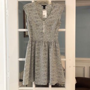 NWT H&M black and white patterned party dress